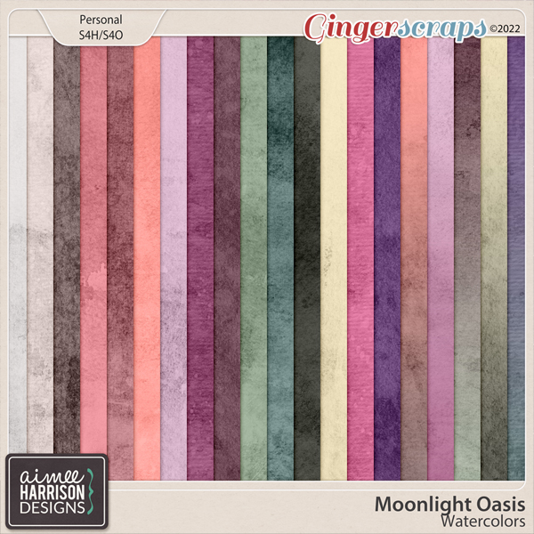 Moonlight Oasis Watercolor Papers by Aimee Harrison