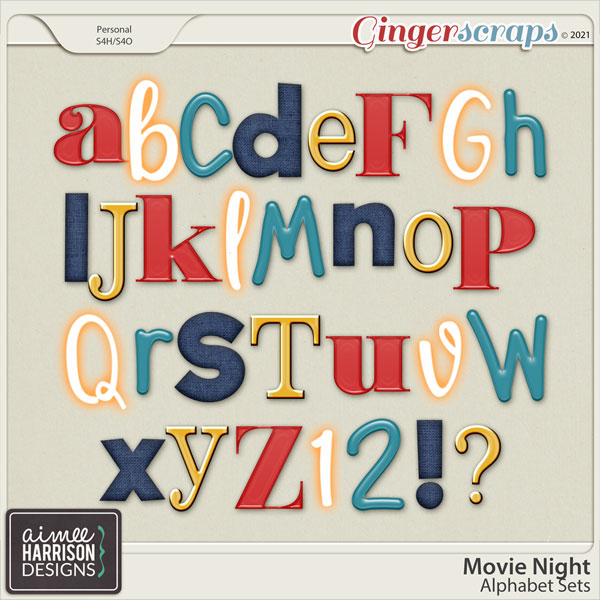 Movie Night Alpha Sets by Aimee Harrison