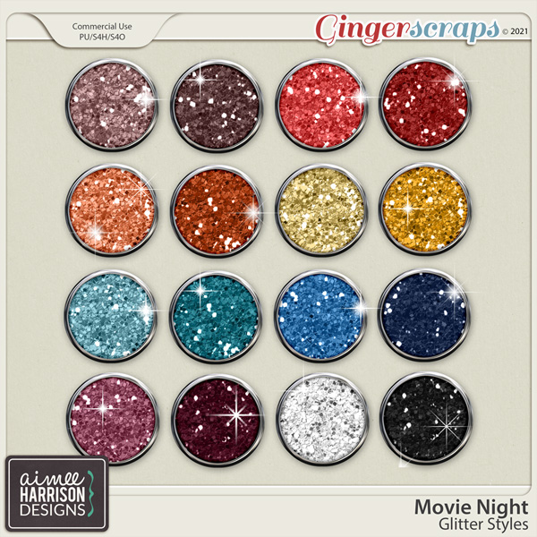 Movie Night Glitters by Aimee Harrison
