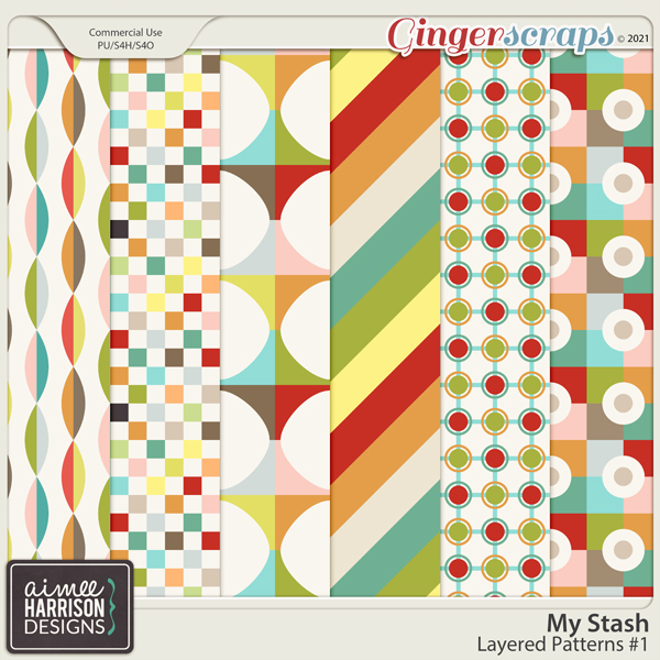 My Stash Layered Patterns #1 by Aimee Harrison