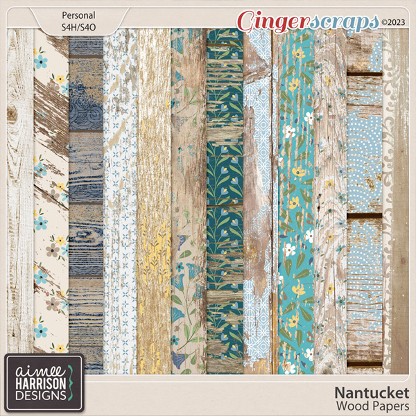 Nantucket Wood Papers by Aimee Harrison