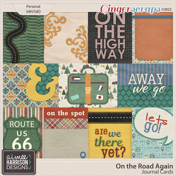 On the Road Again Journal Cards by Aimee Harrison