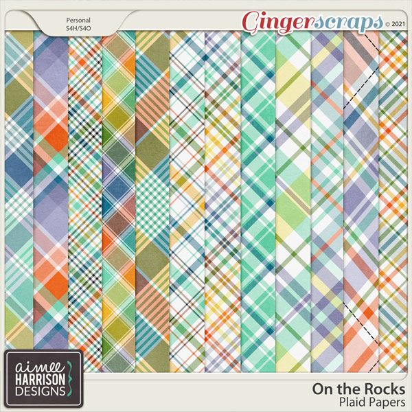 On the Rocks Plaid Papers by Aimee Harrison