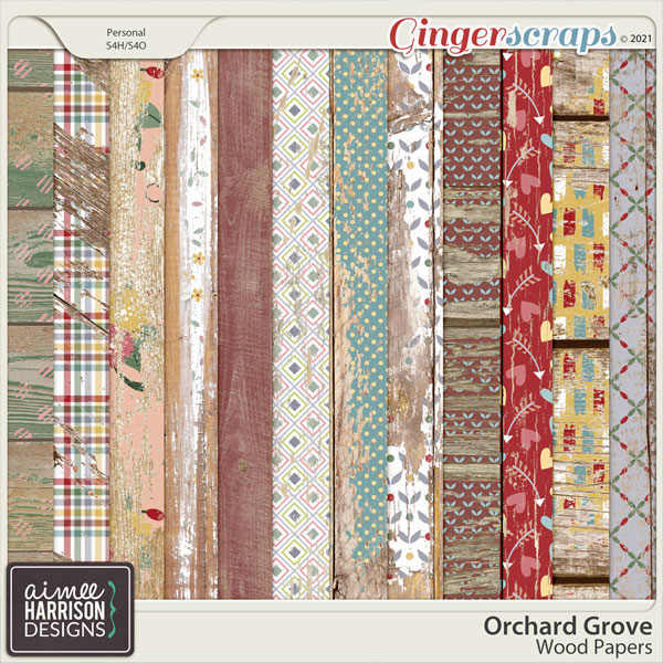 Orchard Grove Wood Papers by Aimee Harrison
