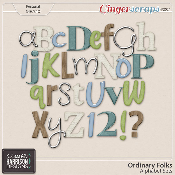 Ordinary Folks Alpha Sets by Aimee Harrison