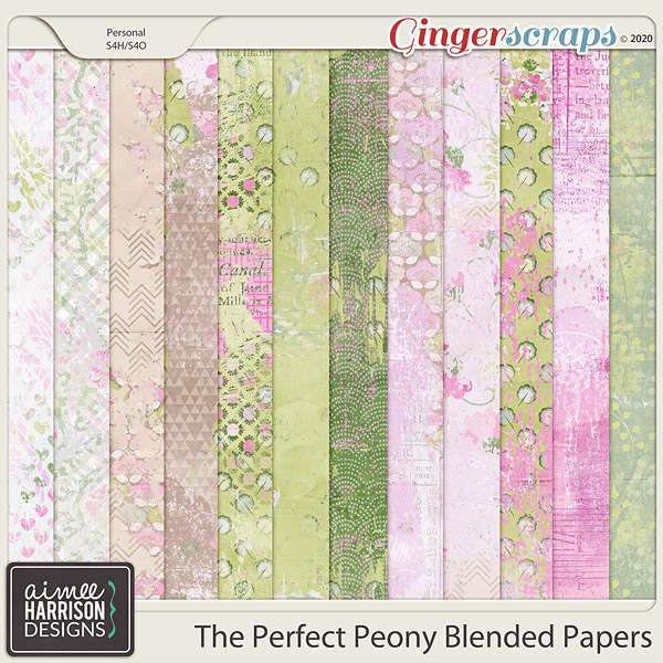 The Perfect Peony Blended Papers by Aimee Harrison