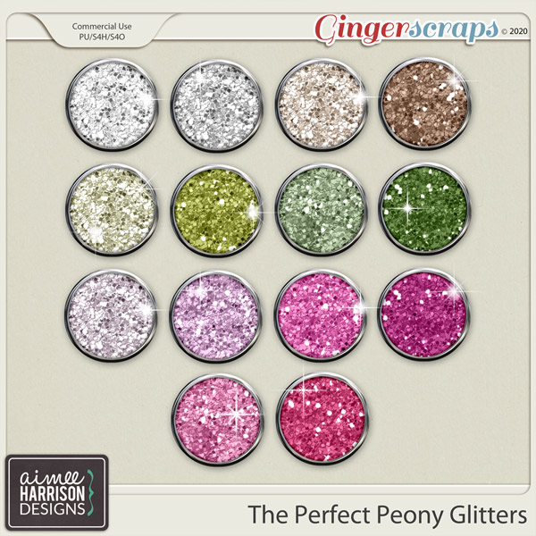 The Perfect Peony Glitters by Aimee Harrison