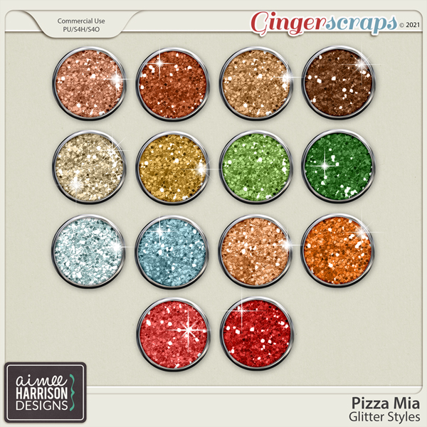 Pizza Mia Glitters by Aimee Harrison