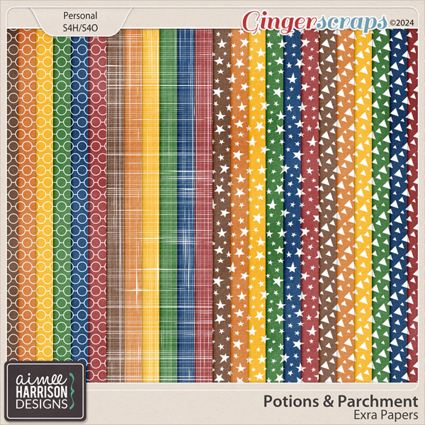 Potions & Parchment Extra Papers by Aimee Harrison