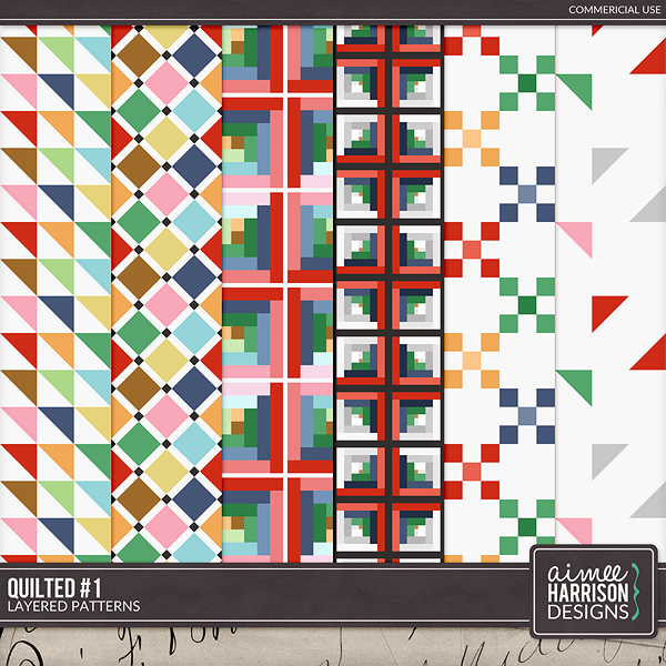 Quilted #1 Layered Patterns by Aimee Harrison
