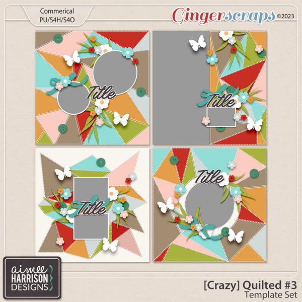 [Crazy] Quilted #3 Template Set by Aimee Harrison