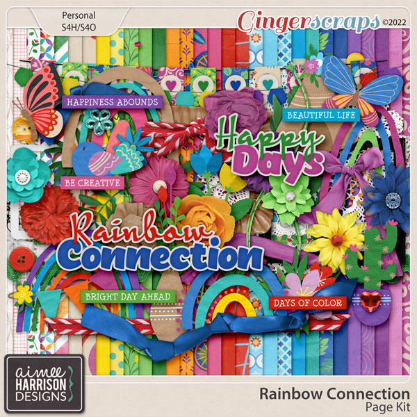 Rainbow Connection Page Kit by Aimee Harrison