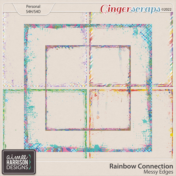 Rainbow Connection Messy Edges by Aimee Harrison