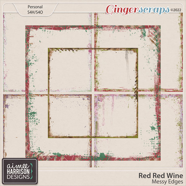 Red Red Wine Messy Edges by Aimee Harrison