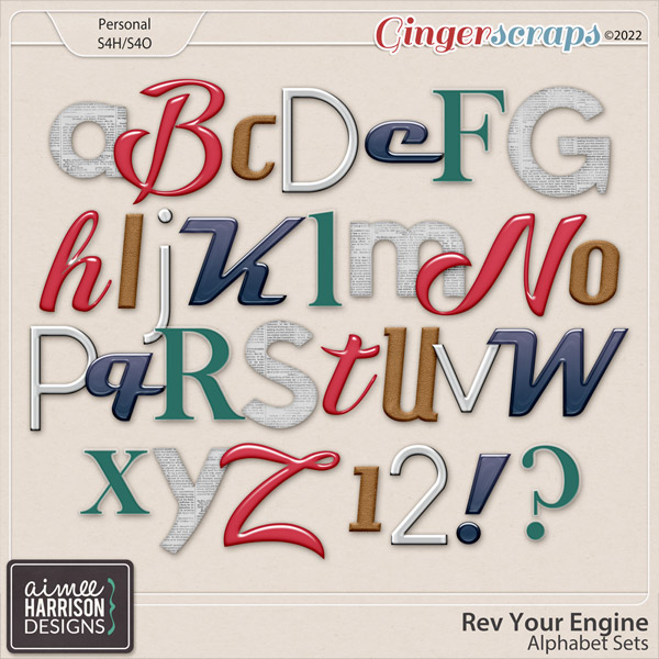 Rev your Engine Alpha Sets by Aimee Harrison