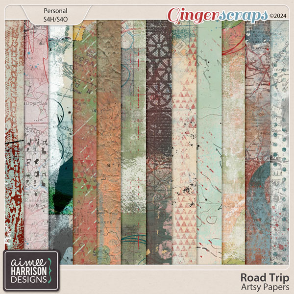 Road Trip Artsy Papers by Aimee Harrison