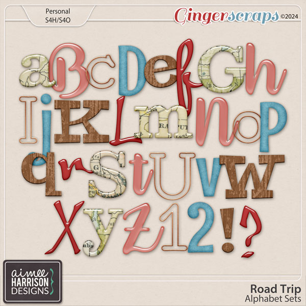 Road Trip Alphabet Sets by Aimee Harrison