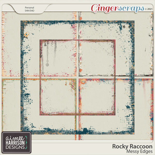 Rocky Raccoon Messy Edges by Aimee Harrison