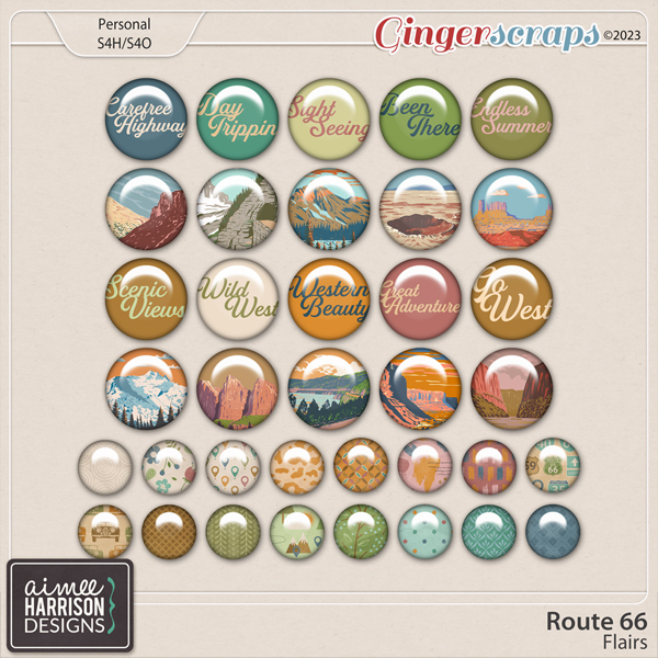 Route 66 Flairs by Aimee Harrison