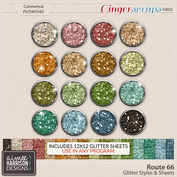 Route 66 Glitters by Aimee Harrison