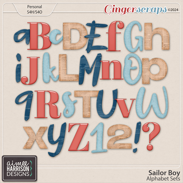 Sailor Boy Alphabet Sets by Aimee Harrison