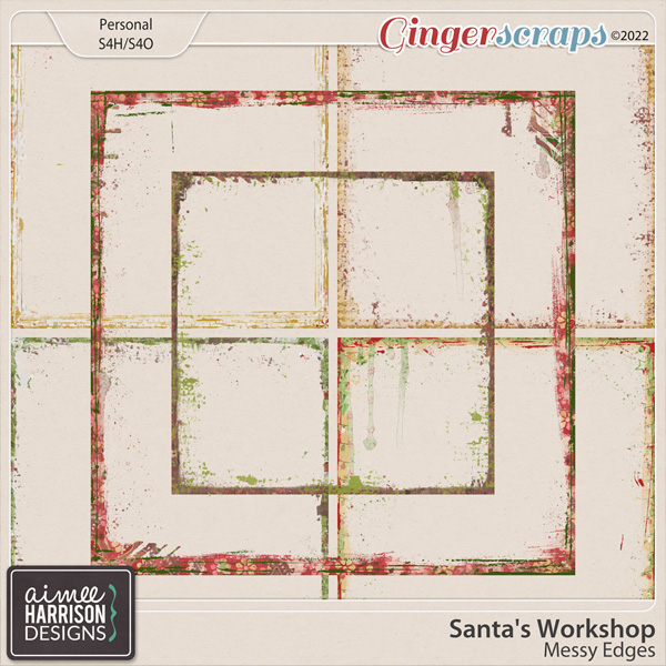 Santa's Workshop Messy Edges by Aimee Harrison