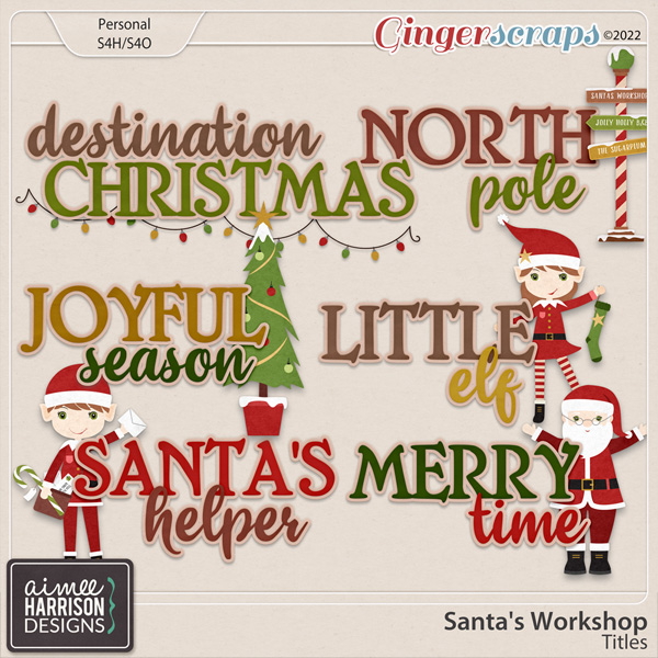 Santa's Workshop Titles by Aimee Harrison