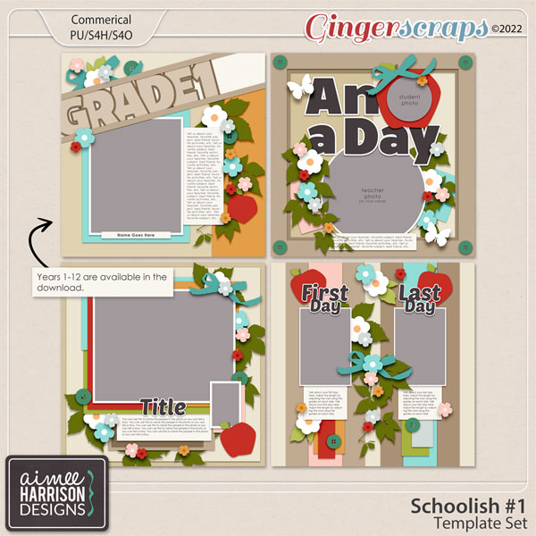 Schoolish #1 Template Set by Aimee Harrison