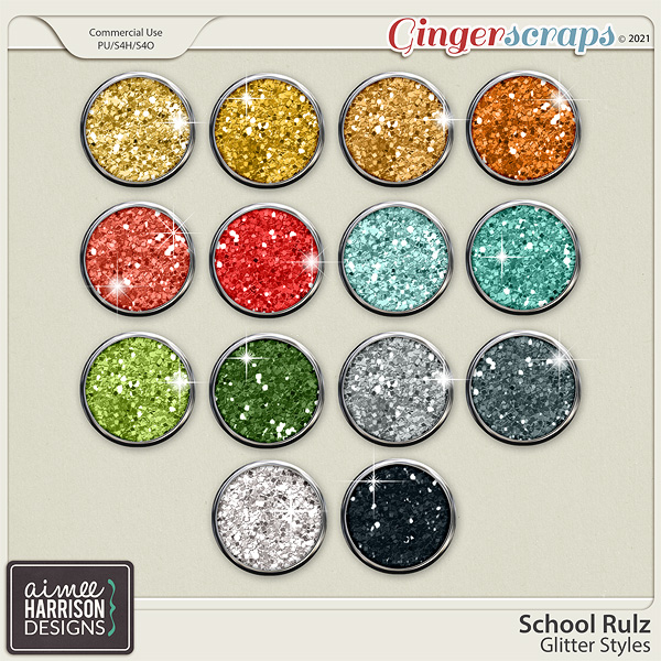 School Rulz Glitters by Aimee Harrison