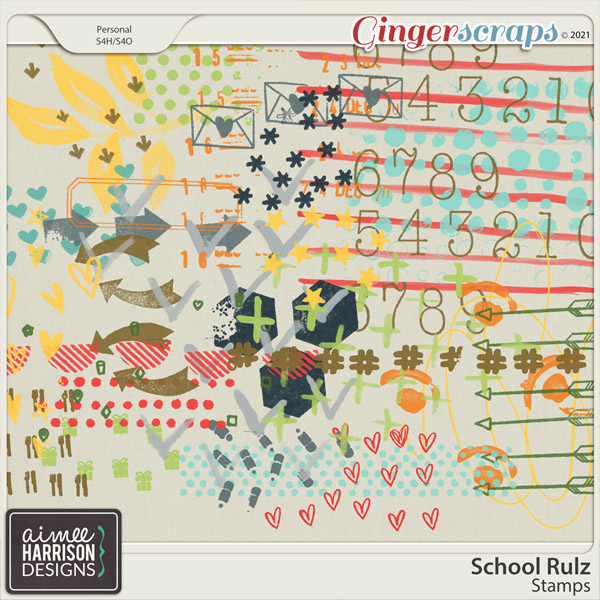 School Rulz Stamps by Aimee Harrison