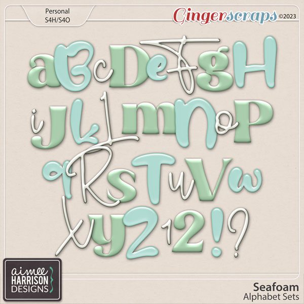 Seafoam Alpha Sets by Aimee Harrison