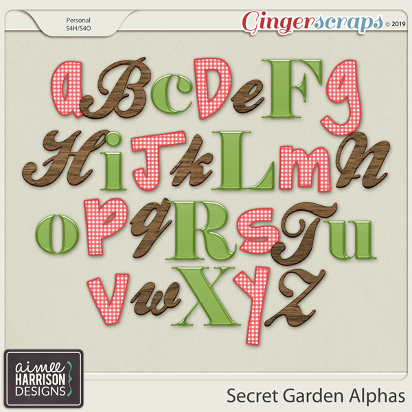 Secret Garden Alpha Sets by Aimee Harrison