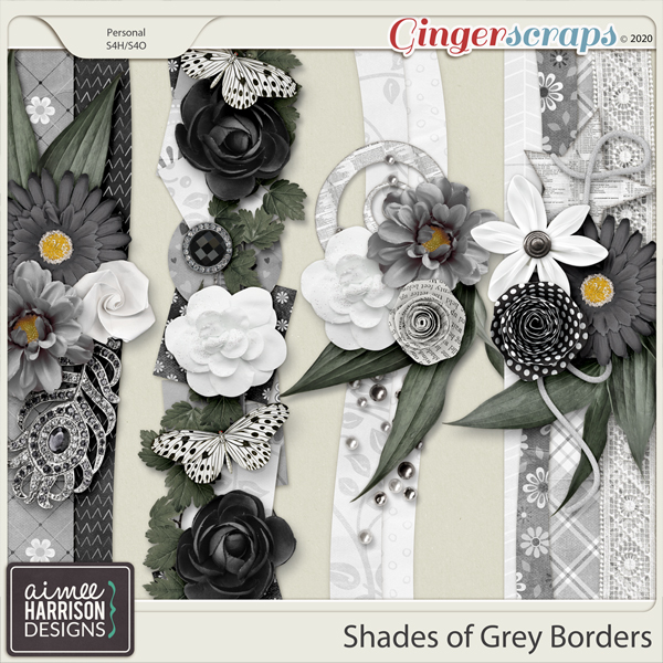 Shades of Grey Borders by Aimee Harrison