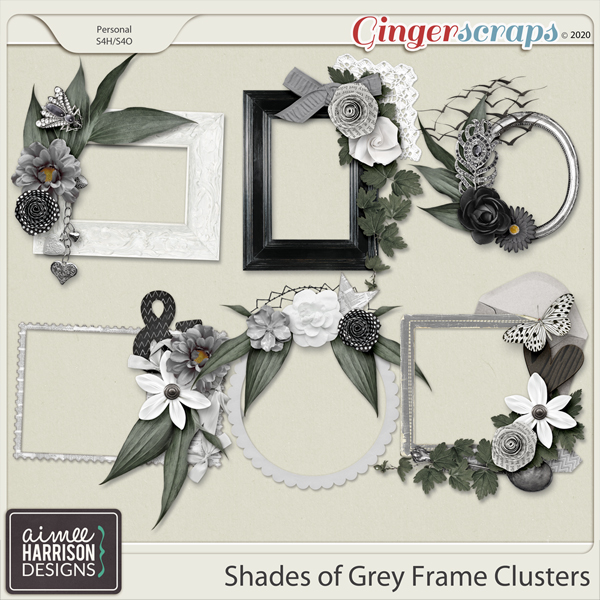 Shades of Grey Frame Clusters by Aimee Harrison