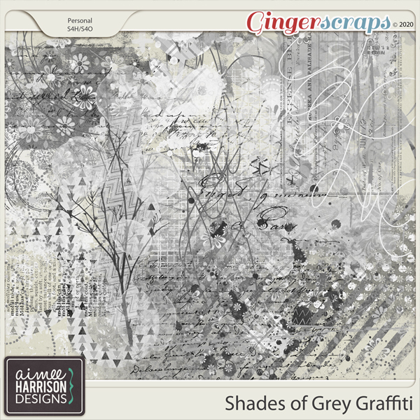 Shades of Grey Graffiti by Aimee Harrison