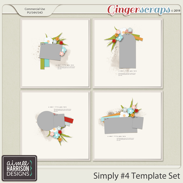 Simply #4 Templates by Aimee Harrison