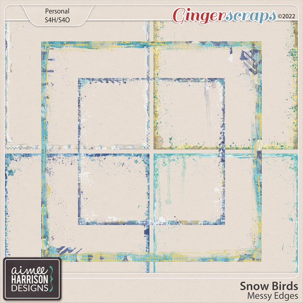 Snow Birds Messy Edges by Aimee Harrison