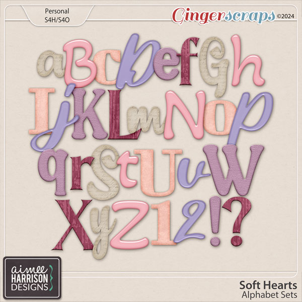 Soft Hearts Alpha Sets by Aimee Harrison