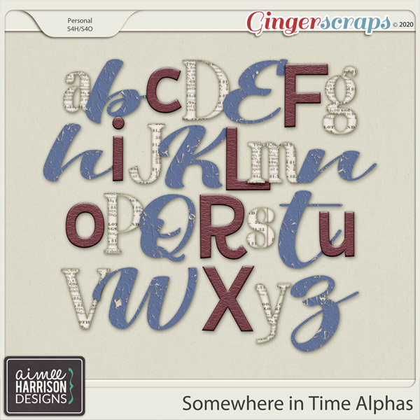 Somewhere in Time Alpha Sets by Aimee Harrison