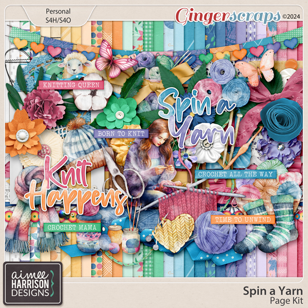 Spin a Yarn Page Kit by Aimee Harrison