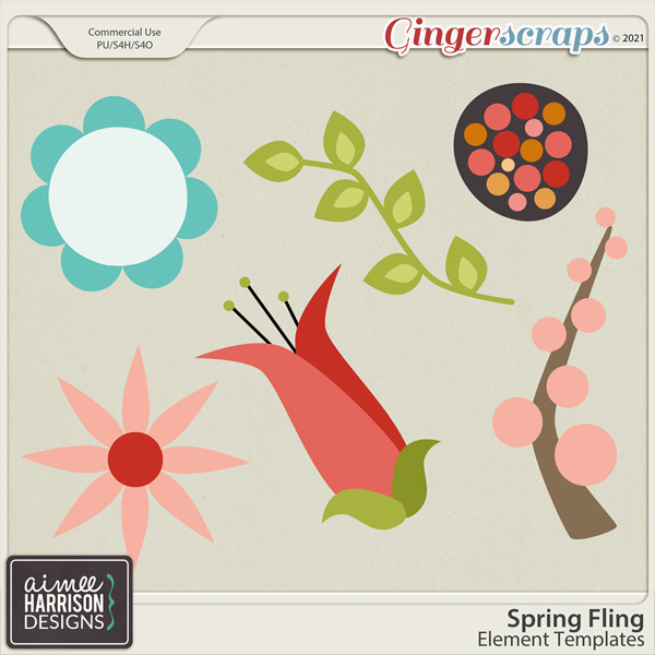 Spring Fling Element Templates by Aimee Harrison