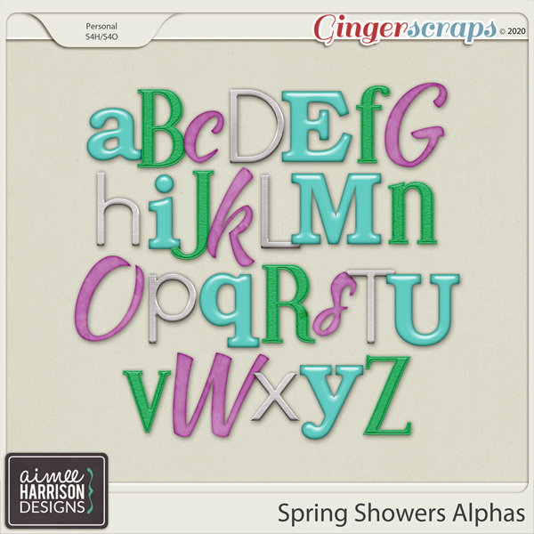 Spring Showers Alpha Sets by Aimee Harrison