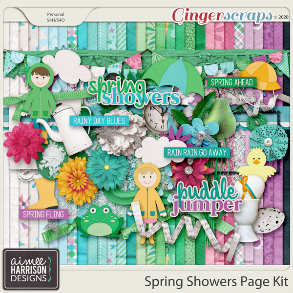 Spring Showers Page Kit by Aimee Harrison