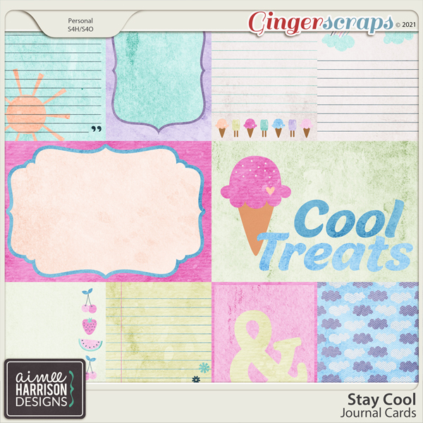 Stay Cool Journal Cards by Aimee Harrison