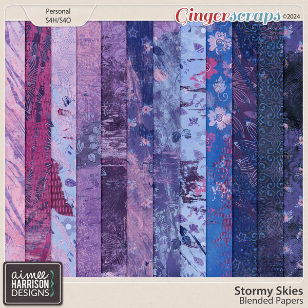 Stormy Skies Blended Papers by Aimee Harrison