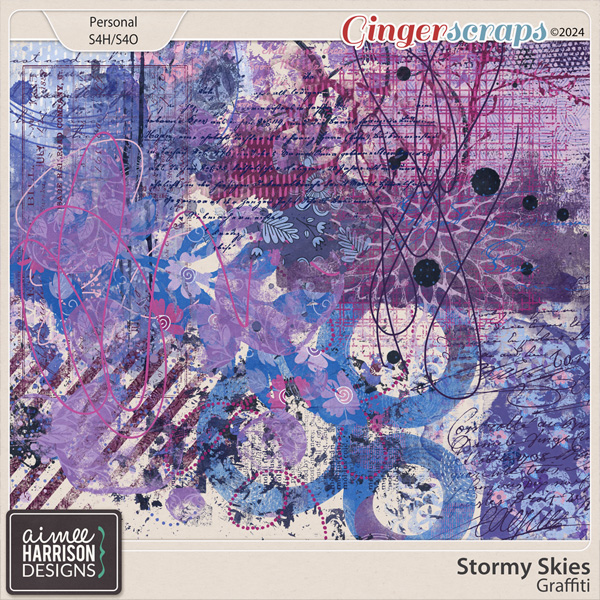 Stormy Skies Graffiti by Aimee Harrison