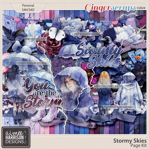 Stormy Skies Page Kit by Aimee Harrison