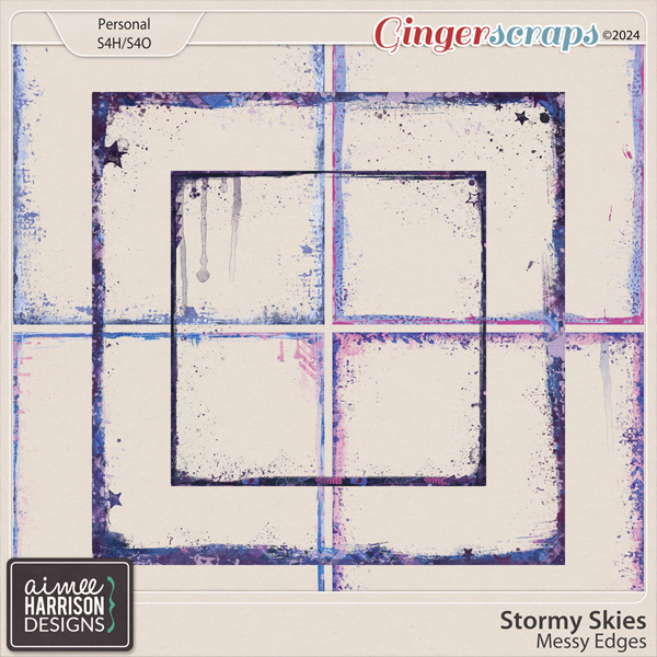 Stormy Skies Messy Edges by Aimee Harrison