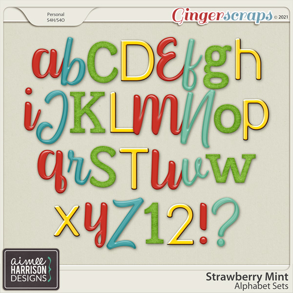 Strawberry Mint Alpha Sets by Aimee Harrison