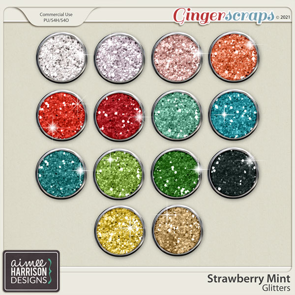Strawberry Mint Glitters by Aimee Harrison